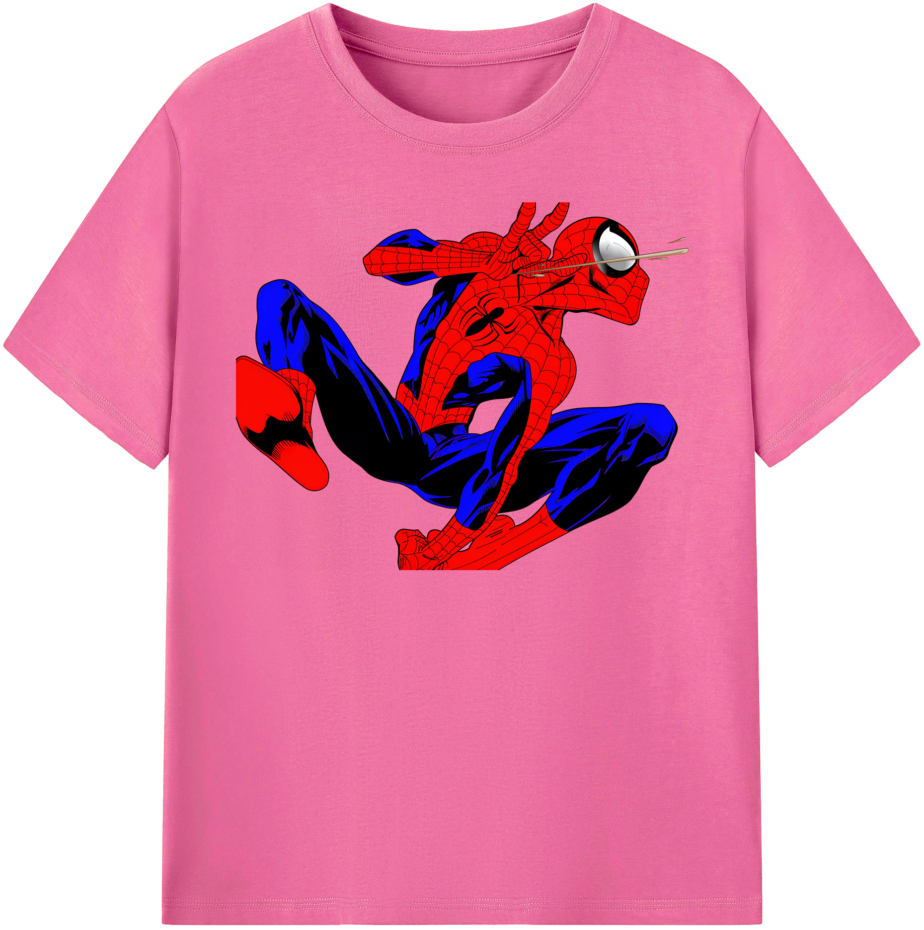 （画像用） Spider Man スパイダーマン レディースカジュアルプリントTシャツ（綿100％）